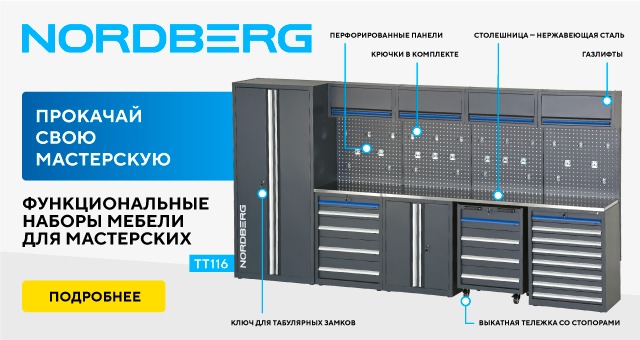 Функциональный набор мебели для мастерских TT116 NORDBERG