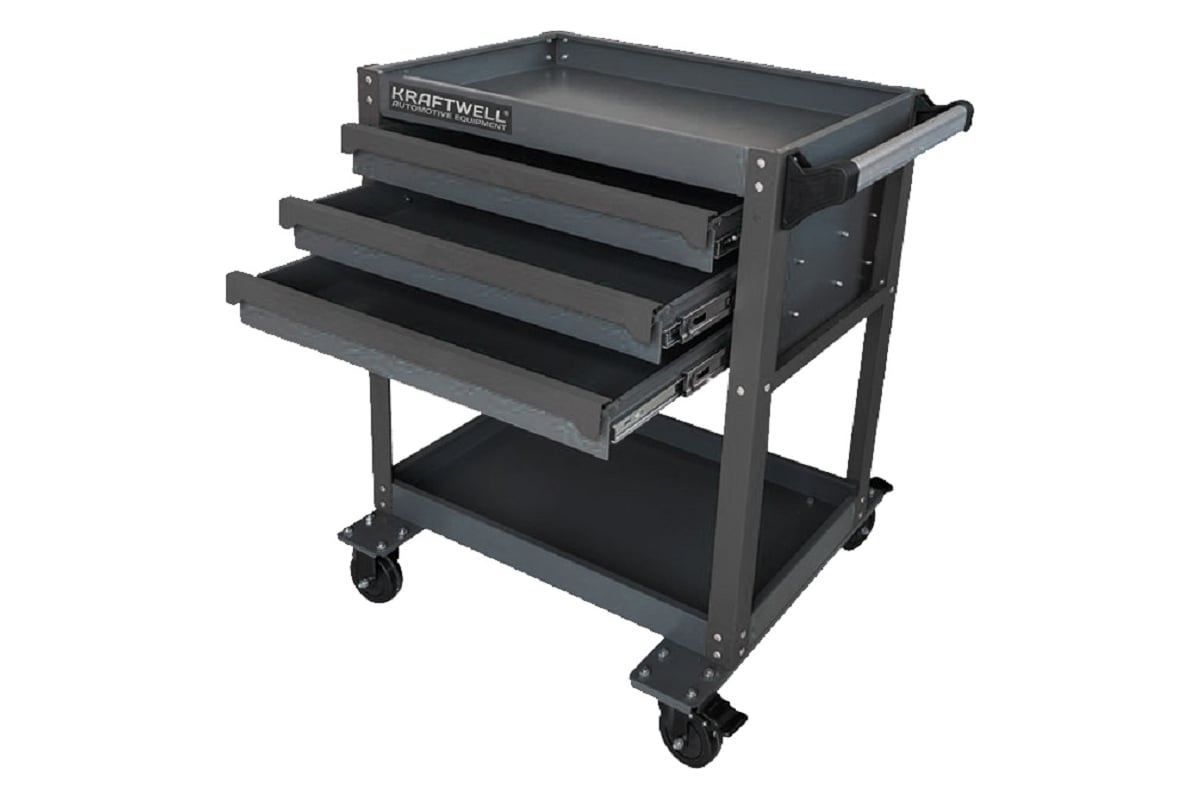 Тележка KraftWell с 3 ящиками и нишей KRW-TT3G фото 1