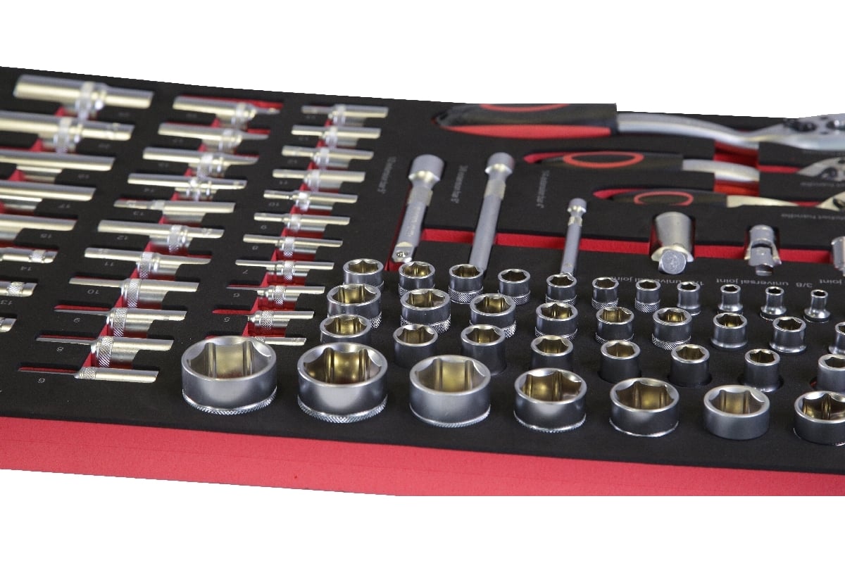 Тележка KraftWell с 7 ящиками, в подарок инструмент 277 предметов KRW-TTB+SET277 фото 6