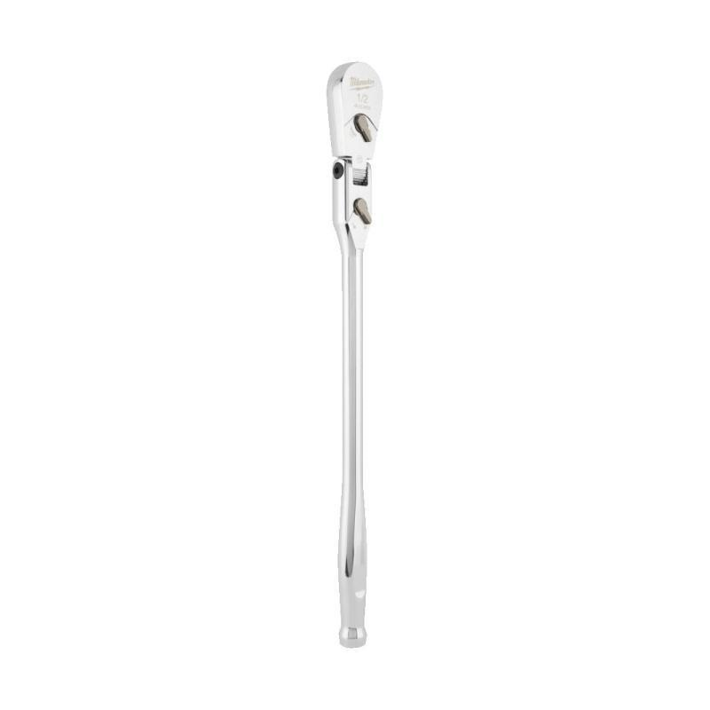 Трещотка шарнирная со шпинделем Milwaukee Drive Long Flex Head Ratchet 1/2 4932479656 фото 1