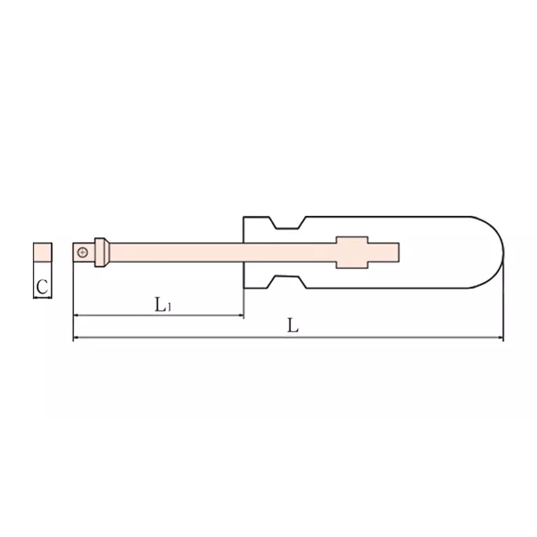 Вороток-отвертка 1/4" искробезопасная 163 мм GARWIN INDUSTRIAL GSS-S02 фото 2