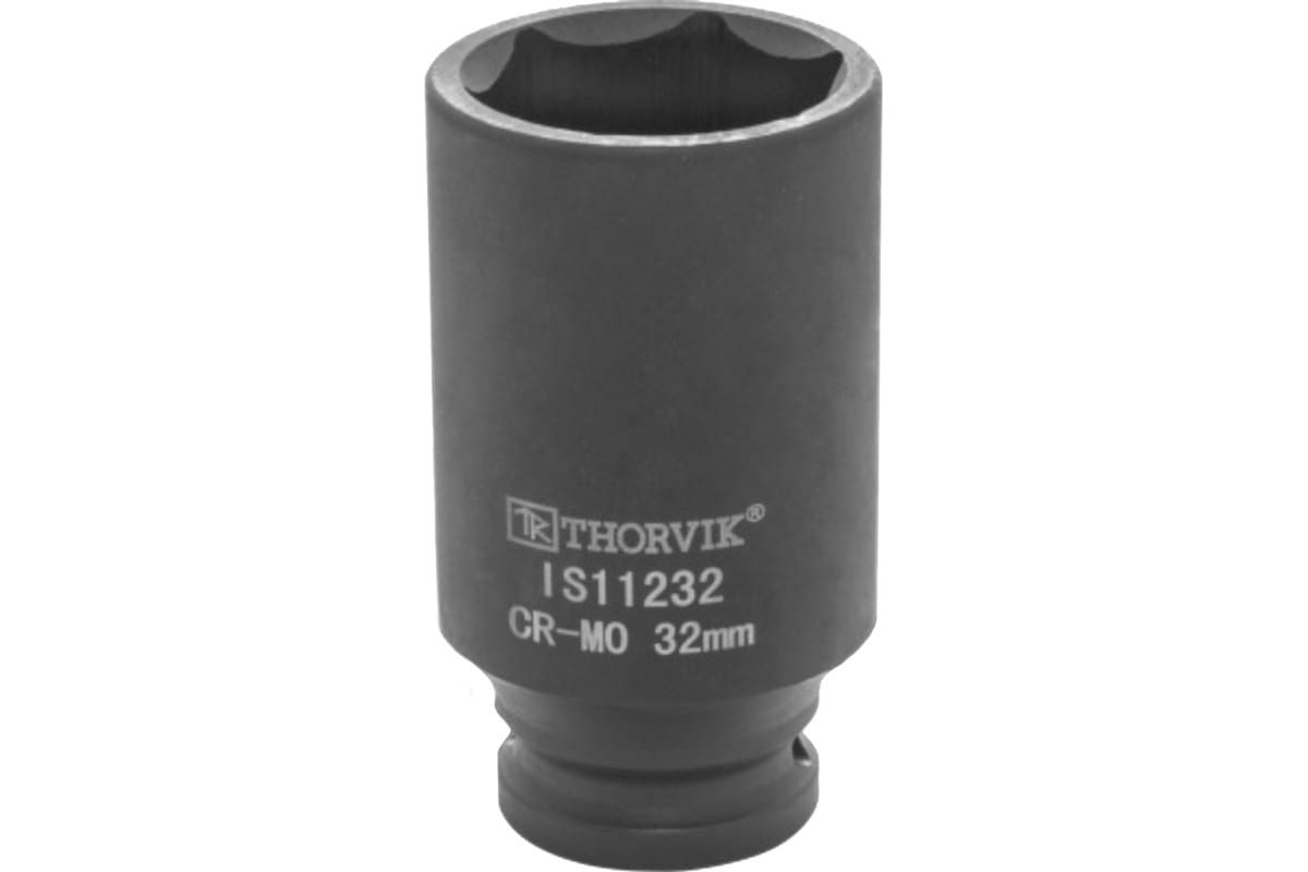 Головка торцевая ударная глубокая IS11232 32 мм, 1/2"DR Thorvik 53459 фото 1