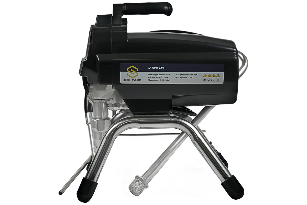 Безвоздушный окрасочный аппарат SCHTAER 2,1 л 220V/50Hz Mars21i фото 6