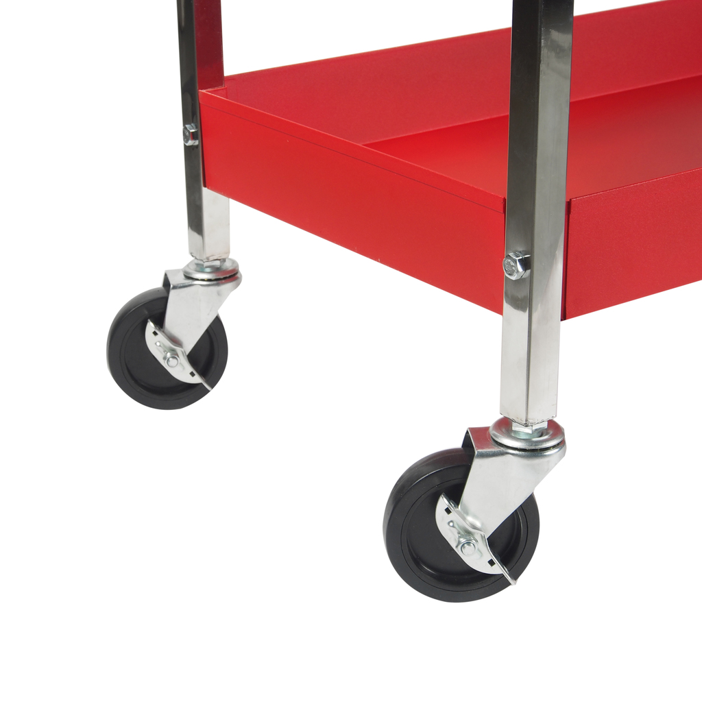 Тележка инструментальная 3 секции красная с открытым отсеком JTC фото 2