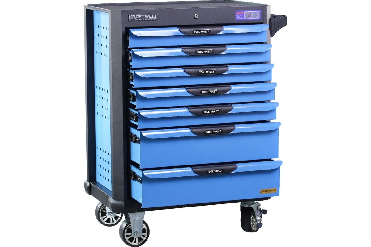Тележка KraftWell с 7 ящиками, в подарок инструмент 277 предметов KRW-TTB+SET277 фото 3