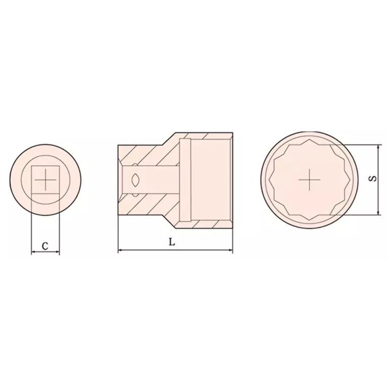 Головка искробезопасная торцевая 3/4" 26 мм GARWIN INDUSTRIAL GST-YI26 фото 2