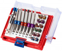 Набор вставок бит 1/4, TORX, HEX, PZ, PH, SLOT, 19 предметов МАСТАК 058-10019C