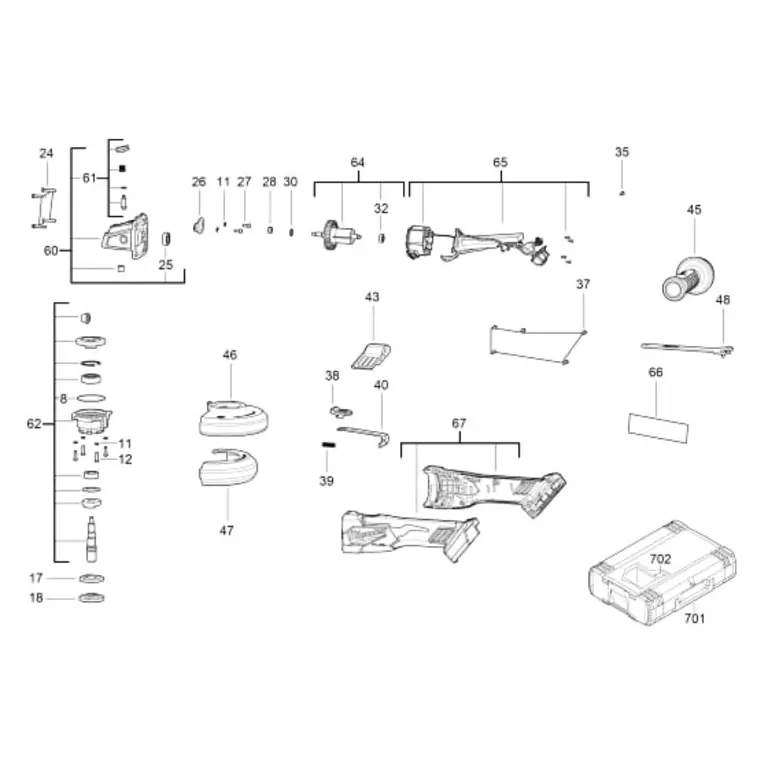 Шлифмашина угловая аккумуляторная M18FSAG125X-0X, 18V, 125 мм (без аккумулятора и з/у) + Динакейс Milwaukee 4933478428 фото 16