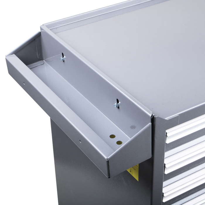 Тележка инструментальная, 5 полок, серая Licota AWX-2602G-R фото 3