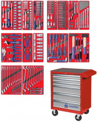 Набор инструментов ЛИДЕР 270 предметов МАСТАК 52-06270R в красной тележке