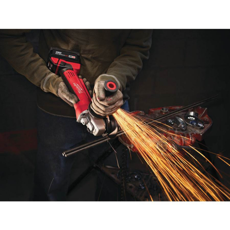 Аккумуляторная угловая шлифовальная машина (УШМ, Болгарка) Milwaukee HD18 AG-115-402С 4933441300 фото 3