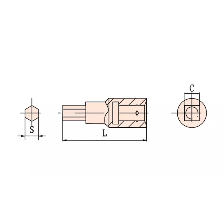 Головка с шестигранной вставкой искробезопасная 1/4" 7 мм GARWIN INDUSTRIAL GSS-KA07 фото 2