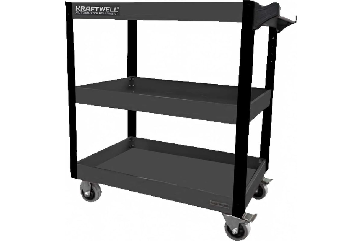 Инструментальная тележка KraftWell с 3 открытыми полками KRW-T3G фото 1