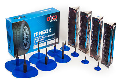 Грибок Г-7У(Грибки резин.с усил.шляпкой(с кордом),с адгезивом на шляпке 18х150мм (16шт)