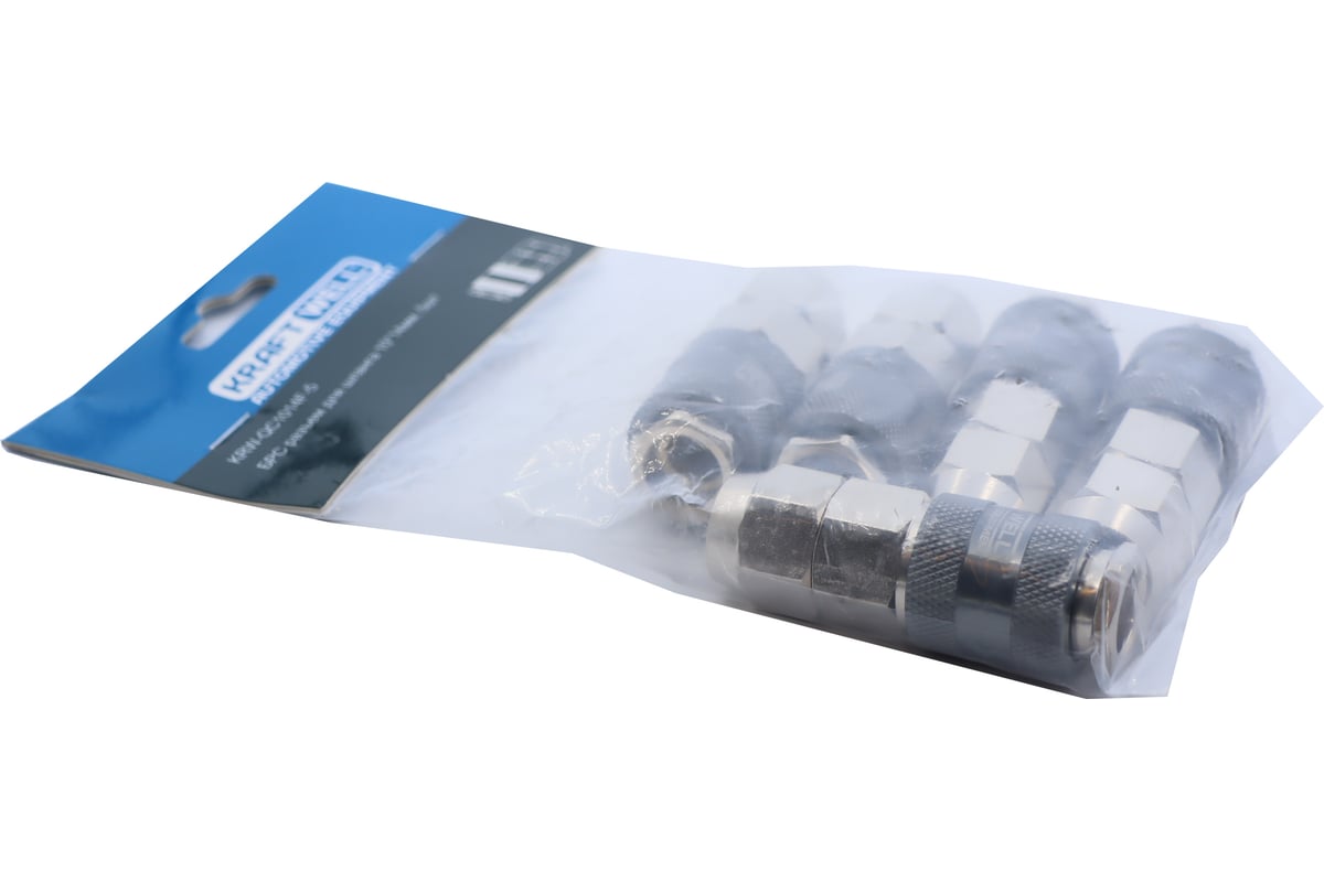 БРС KraftWell мама для шланга 10x14 мм, 5 шт KRW-QC1014F-5 фото 2