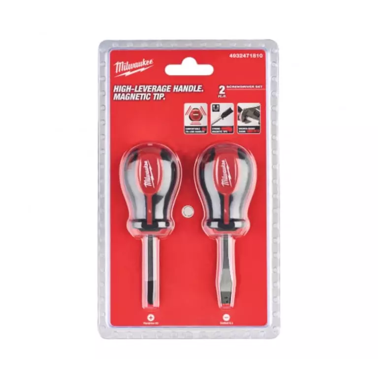 Набор коротких магнитных отверток с трехгранной рукояткой (2 ед) Milwaukee 4932471810 фото 3