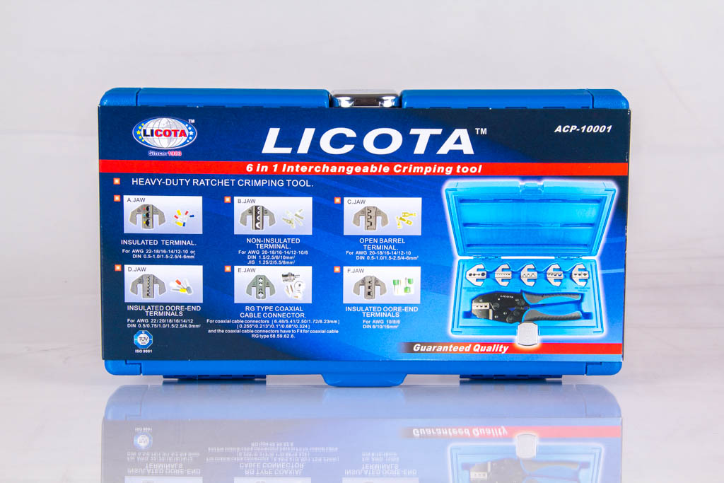 Клещи для обжима клемм в наборе с 6-ю губками Licota ACP-10001 фото 4