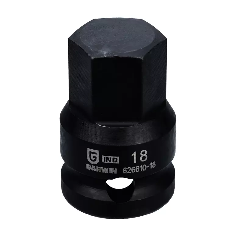 Головка торцевая ударная HEX 1/2" 18 мм L=38,1 мм GARWIN INDUSTRIAL 626610-18 фото 1