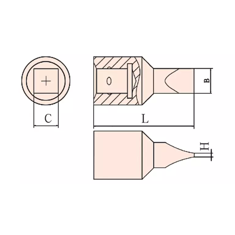 Головка с шлицевой вставкой искробезопасная 1/2" 2х13 мм GARWIN INDUSTRIAL GSS-N02 фото 2