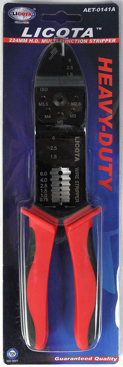 Клещи многофункциональные для зачистки проводов и обжима клемм Licota AET-0141A фото 2