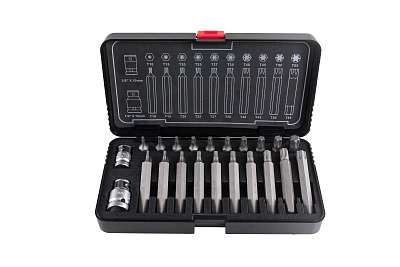 Набор вставок торкс 22пр повышенной прочности Т10-Т55 Licota TBS-12225