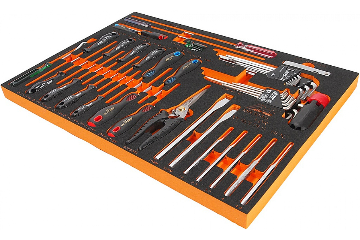 Универсальный набор инструмента, комплектация Mercedes Benz, в ложементе 45шт JTC-MB3045 фото 1