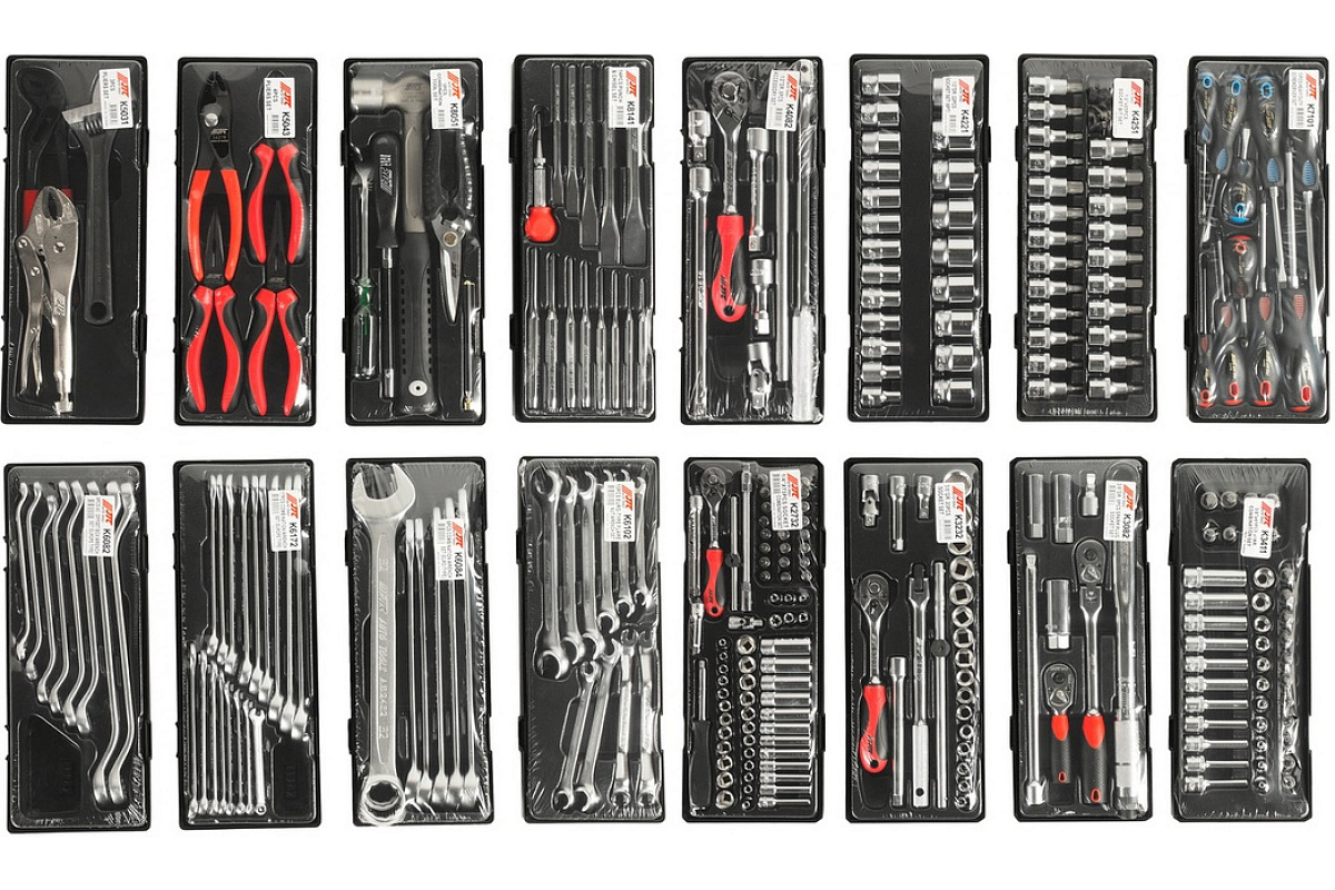 Инструментальная тележка 4 секции в комплекте с набором инструментов 279шт JTC-5021 фото 7