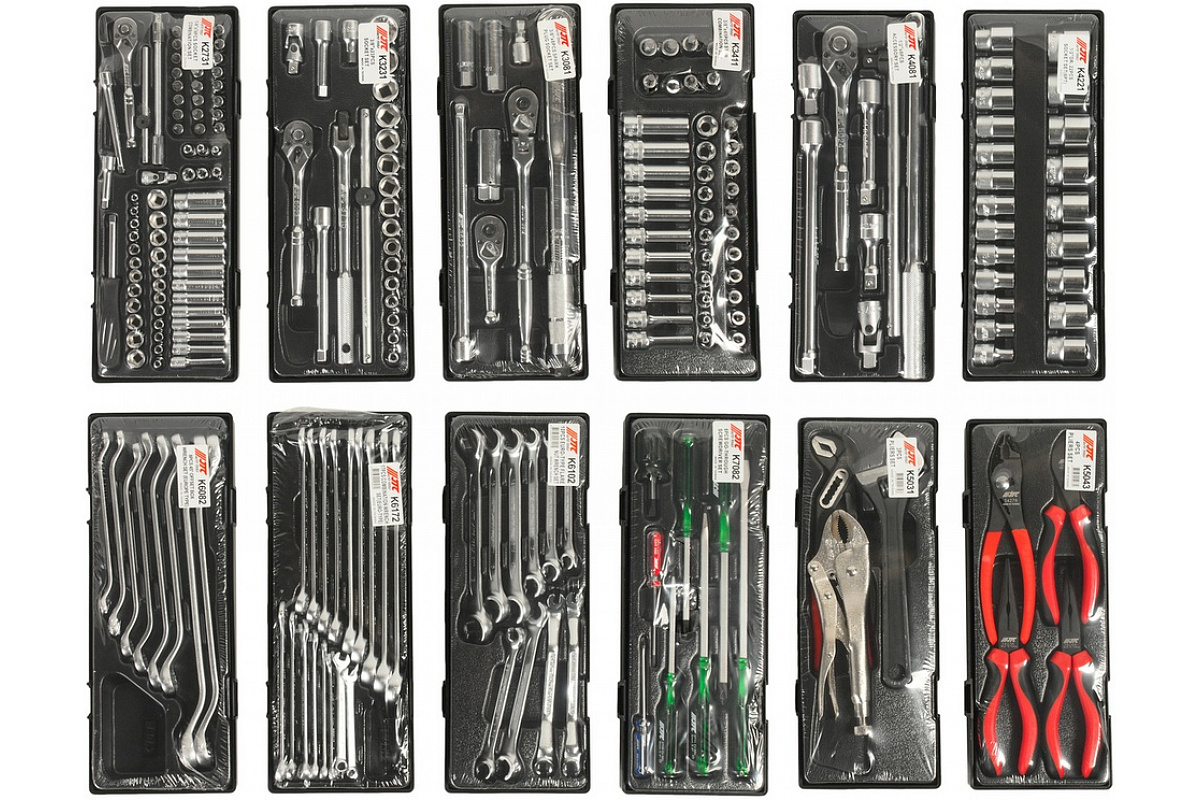 Тележка инструментальная с набором инструментов 7 секций 225 предметов JTC-3931+225 фото 7