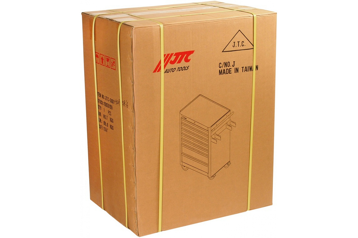 Тележка инструментальная с набором инструментов 7 секций 225 предметов JTC-3931+225 фото 8