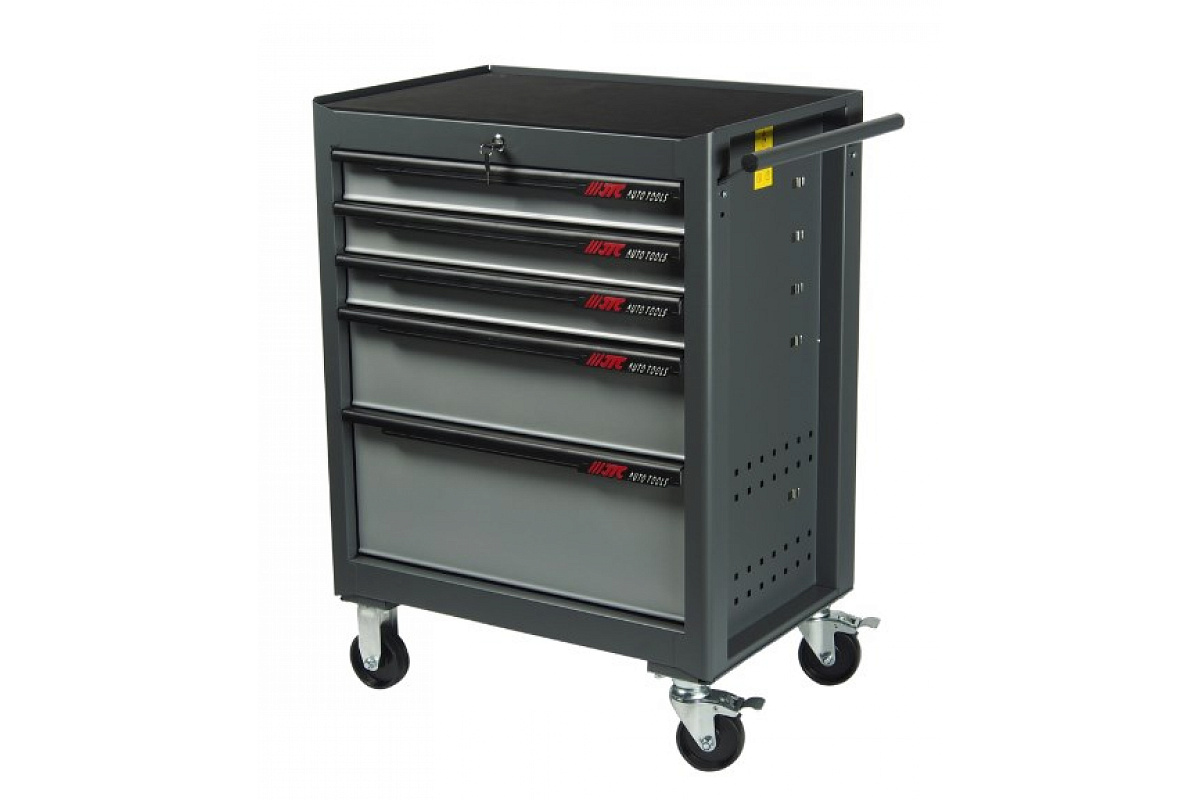 Инструментальная тележка (5 секций, серая, на колесах) JTC-S1065 фото 2