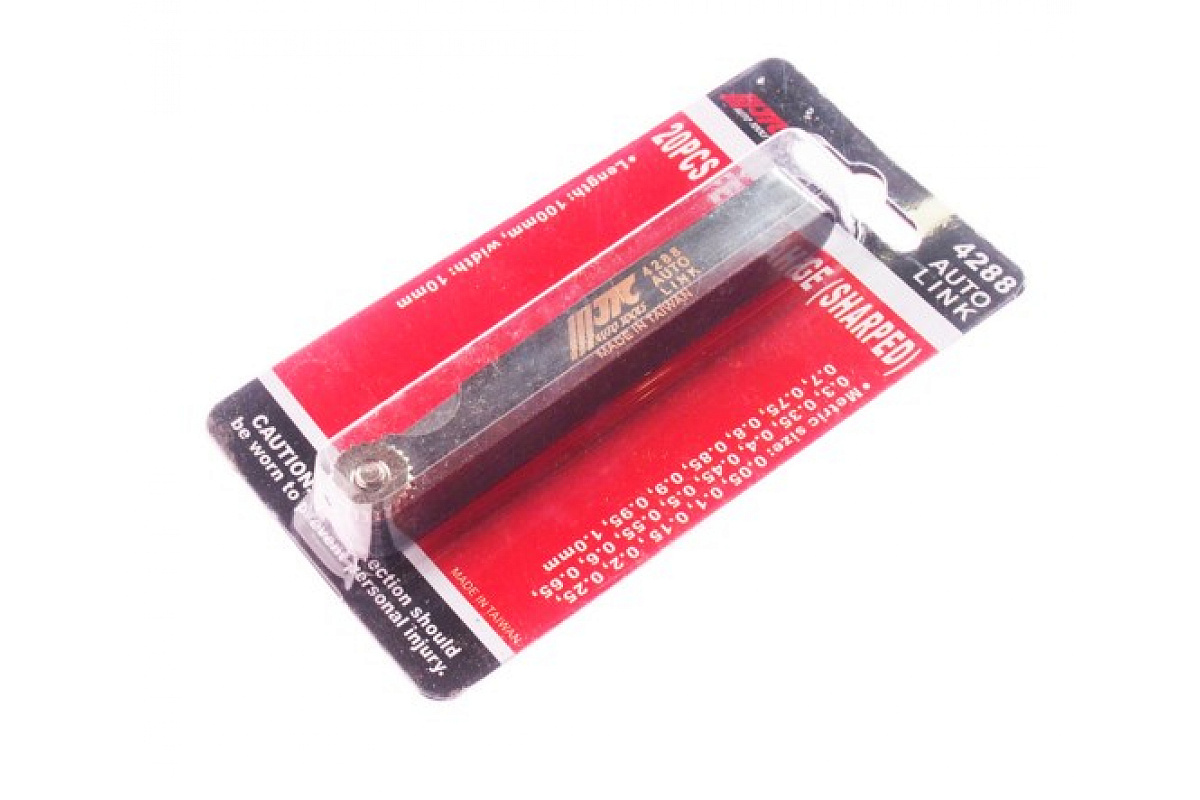 Набор щупов для установки зазора (0.05-1.0 мм, 20 штук) JTC 4288 фото 4