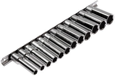 Набор шестигранных глубоких торцевых головок 3/8" 08-19мм L=63мм 12шт JTC-H312M