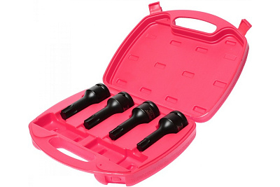 Набор ударных торцевых головок 3/4" TORX Т70-Т100 L=105мм в кейсе 4шт JTC-J604LT