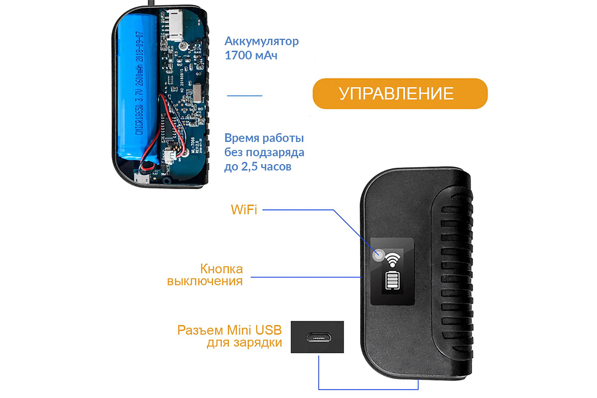 Видеоэндоскоп WIFI iCartool IC-V100 фото 3