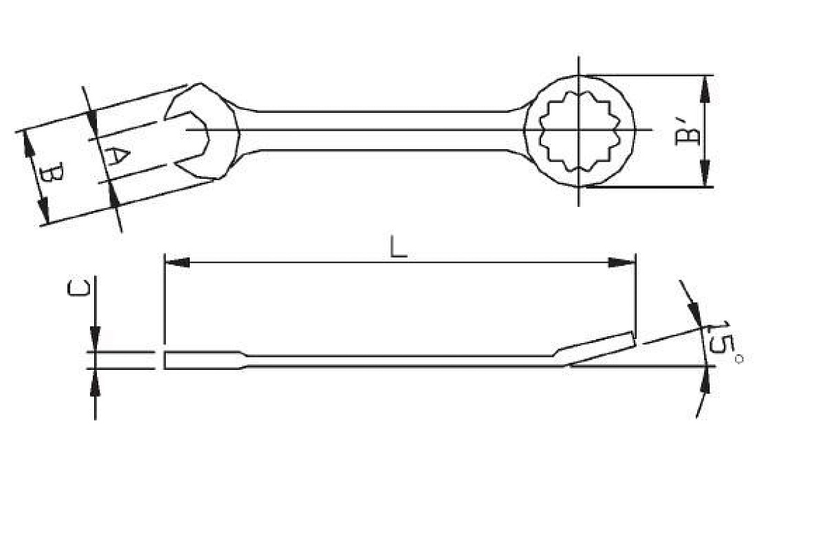 Набор комбинированных ключей 8 - 22 мм Jonnesway W26112S фото 6