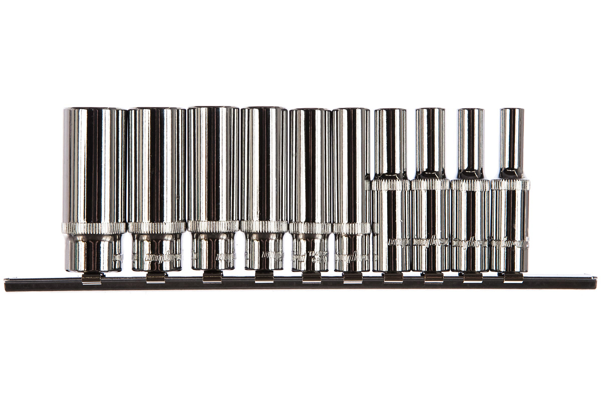 Набор торцевых головок 12-гранных (3/16"-9/16"; 1/4"; 10 шт.) Ombra 914910 55548 фото 2