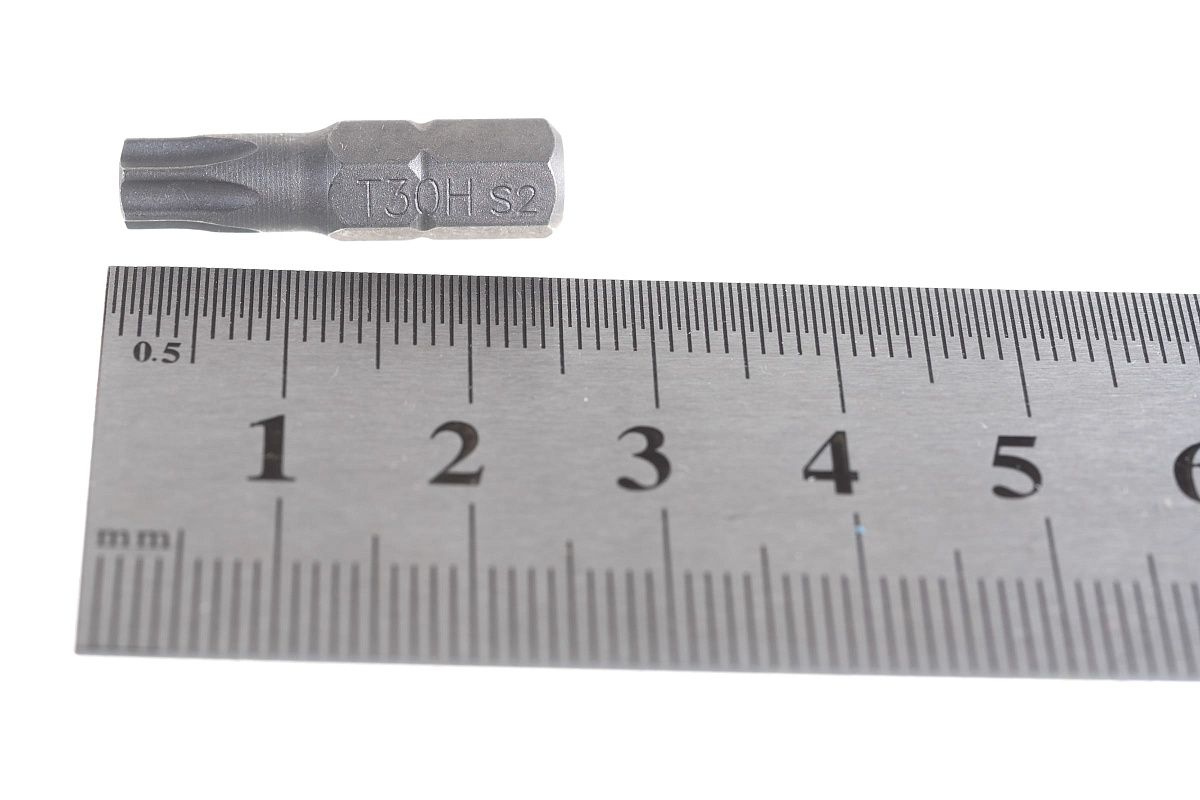 Вставка-бита 1/4"DR T-TORX, T30H, 25 мм Ombra 514830 фото 4