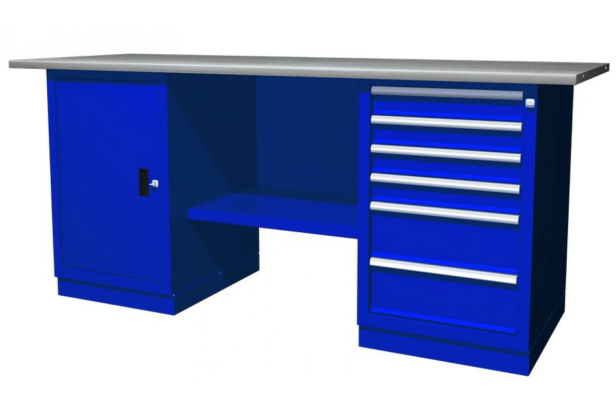 Верстак с двумя тумбами, тумба с 6 ящиками Ombra OWB2-16 55925 фото 1