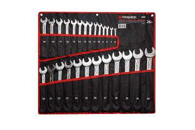 Набор комбинированных ключей Forsage 15 градусов, 26 предметов F-5266P
