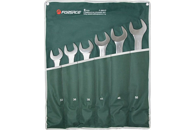 Набор комбинированных ключей Forsage 6 пр, 33-50мм, на полотне 17647 F-5061P