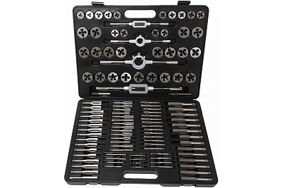 Набор метчиков и плашек Forsage 110пр. в пластиковом кейсе 8703 F-B110-1