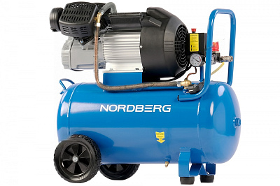 Компрессор поршневой V-образный 220В, ресив. 50л, 360л/мин Nordberg NCE50/360V