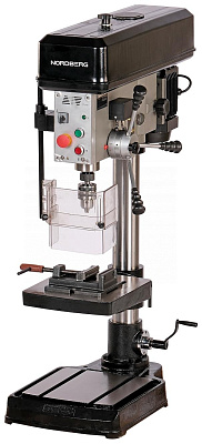 Станок сверлильный профессиональный (1100 Вт, 25 мм, 5 скоростей, нарезание резьбы, тиски) NORDBERG ND2554P
