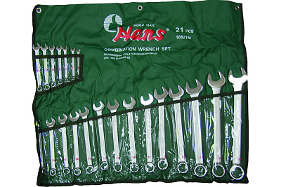 Комплект ключей комбинированных Hans 11841 мм 21 шт. 16621M