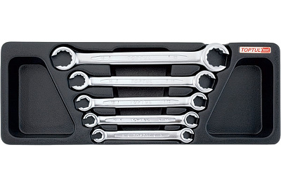 Набор разрезных ключей TOPTUL 8 -22 мм, 5 предметов, в ложементе GAAT0502
