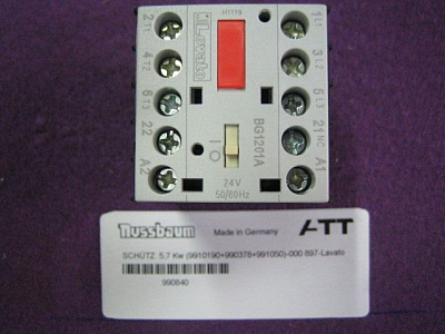 Контактор 5.7 кВт Nussbaum 990840