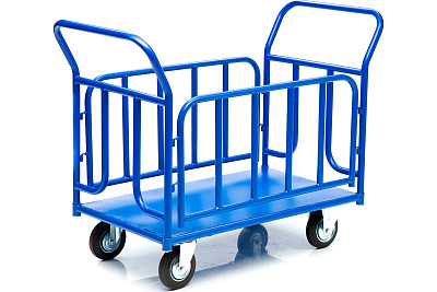 Платформенная тележка СТЕЛЛА-ТЕХНИК с бортами, 800х1200 мм КПО-500Т-125-К