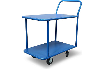 Платформенная тележка СТЕЛЛА-ТЕХНИК 2-х ярусная, 500x800 мм, металл КП-2-М-5-8-125-И