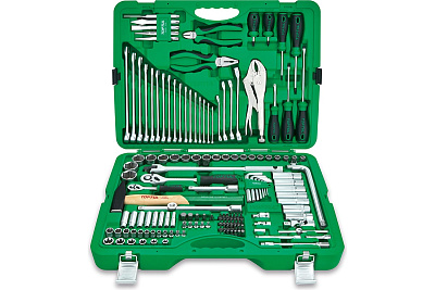 Набор инструментов TOPTUL в чемодане, 1/4" и 1/2" 6-гр. 150 предметов, GCAI150R