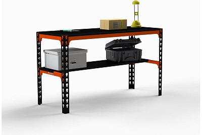 Металлический стол Металекс Metalex 750x1500x600 мм, оранжево-чёрный SMMO751560